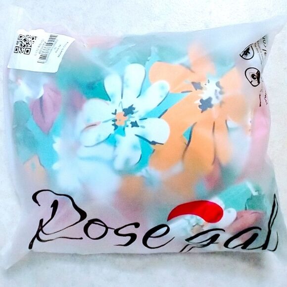 🌹 PRICE FIRM! ROSEGAL Plus Size Plunge Overlay Tropical One Piece Swimsuit. - Picture 10 of 12